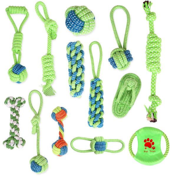 Pack of 13 Rope Toys For Dogs