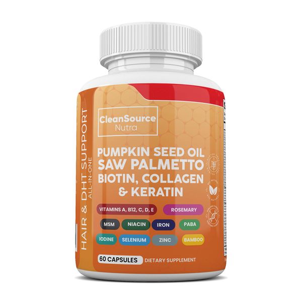 Pumpkin Seed Oil, Saw Palmetto - Hair &amp; DHT Support Supplement
