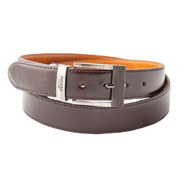 Picard Reversible Leather Belt - 5279 - Chocolate and Cognac