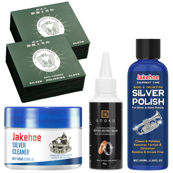 43 Pieces Jewellery Cleaner Set Silver Polish &amp; Cleaning for Silver Gold