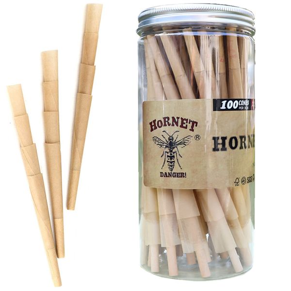 Hornet Hemp Pre Rolled Cones For Cannabis Weed Cigarette Rolling Paper -100