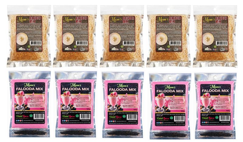 Boeber Mix &amp; Falooda Mix Combo Pack - 10 Pack