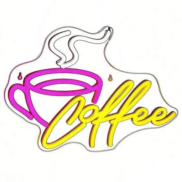 Coffee Bar Neon Sign for Wall Decor LED Cafe Light up Sign for Cafe Coffee