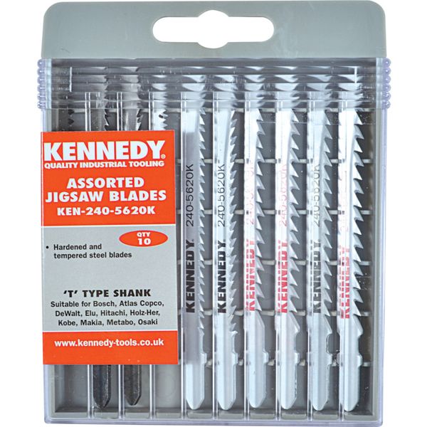 Kennedy. Assorted Set of Jigsaw Blades (10 Pack)