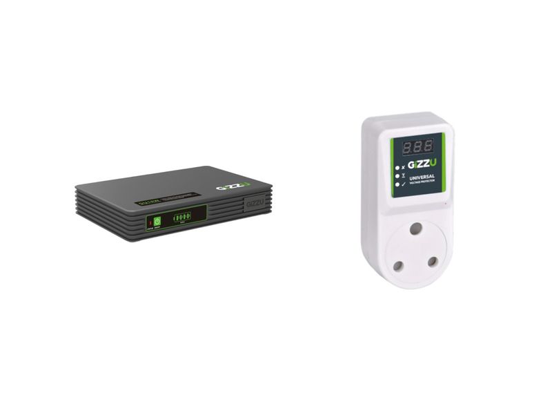 Gizzu SURF Simple 18W 55Wh LiFePO4 MINI DC UPS + Voltage Protector Combo