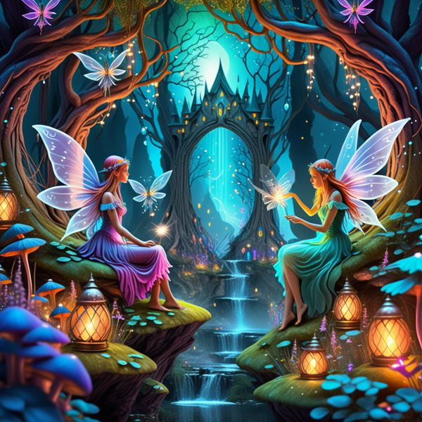 Canvas Wall Art - Fairies 1