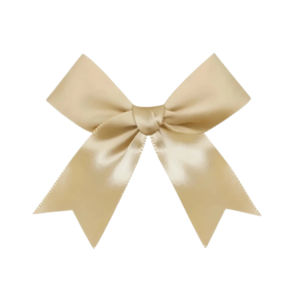 Bulk - Luxury Premade Mini Satin Bows - Set of 25 - Metallic Sliver