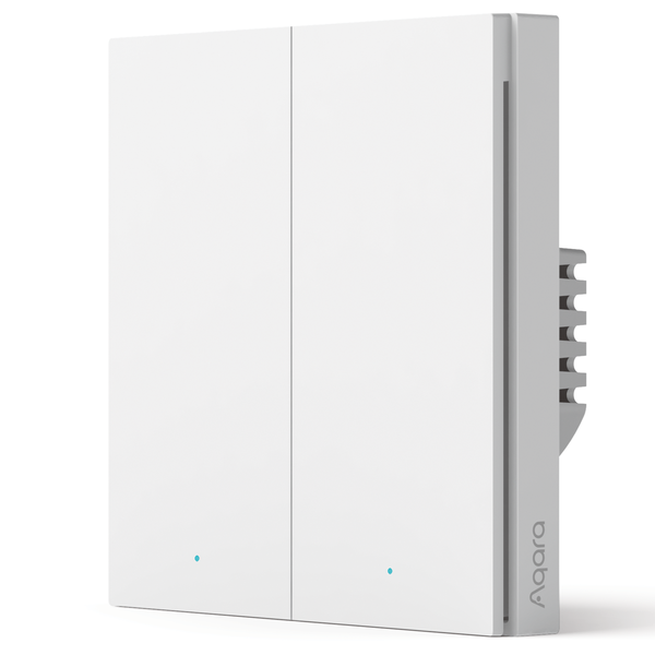 Aqara Smart Wall Switch H1 Double Switch (No Neutral) - Requires Aqara Hub