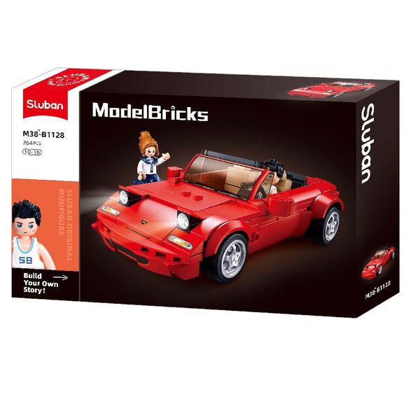 Sluban Building Set: Model Bricks - MX5S Sports Car - 264 Pieces