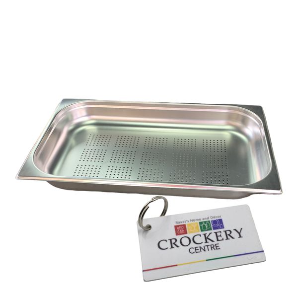 Stainless Steel Insert Full Perforated 65mm Catering Equipment + Keyring