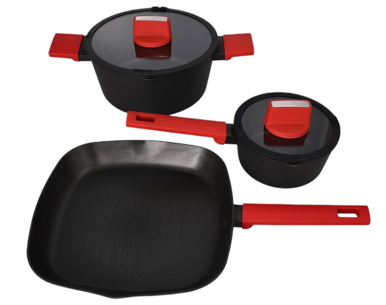 Danny Home Dutch Oven Grill Pan Sauce Pan Set - 5 Pieces