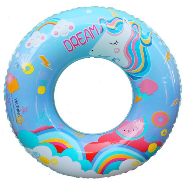 Olive Tree-Inflatable Swim Ring Tube Water Floaty Unicorn Rainbow Toy