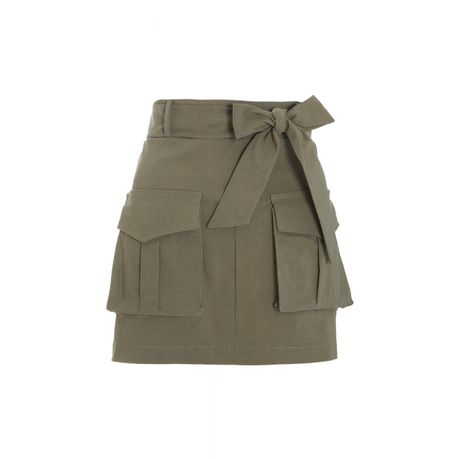 Quiz Ladies Khaki Cargo Mini Skirt Daily Sale Shop