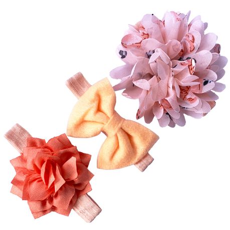 3 Piece Flower Ribbon Baby Girl Hair Bow Tie Accessories Headbands | Buy  Online in South Africa 