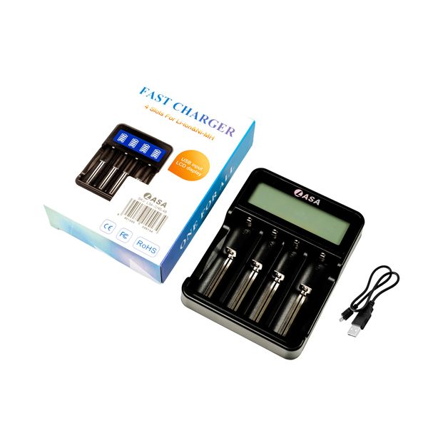 4 Bay 18650 26650 18490 AAA AA Multi Smart Charger