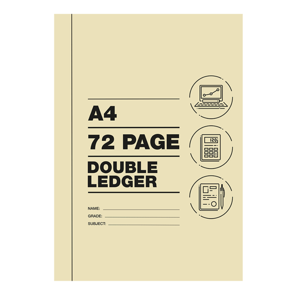 72 Page Double Ledger Bookkeeping Journal - Soft Cover