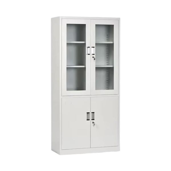 2-Glass Door 3 Shelves And 2-Door 2 Shelves Steel Office File Cabinet TGD-3