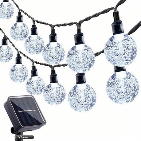 Solar Ball Lights Outdoor LED Fairy Lights 14M 80LED Cool White Image