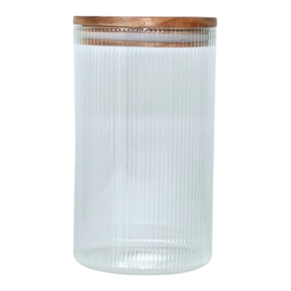 Canister 1L Glass With Acasia Wooden Lid