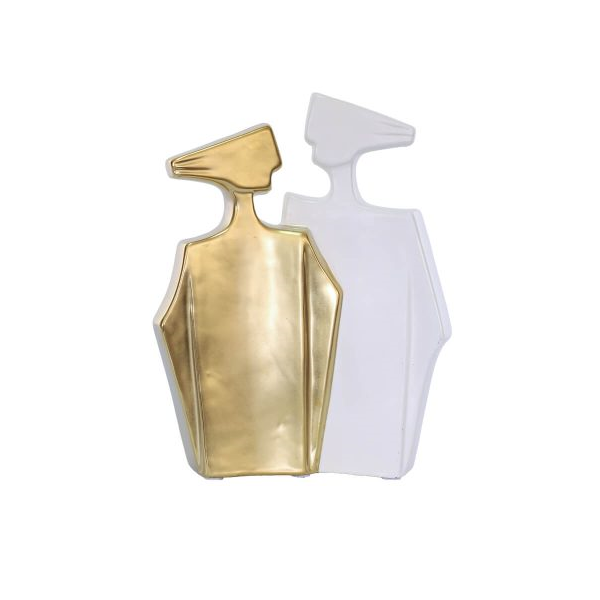 Mento Gold And white Couple Sculpture