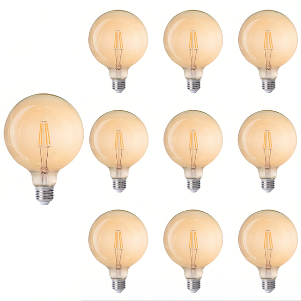AIYI LED Filament Globe G80 - 4W E27 Warm White 2700K AY398-005 10-Pack