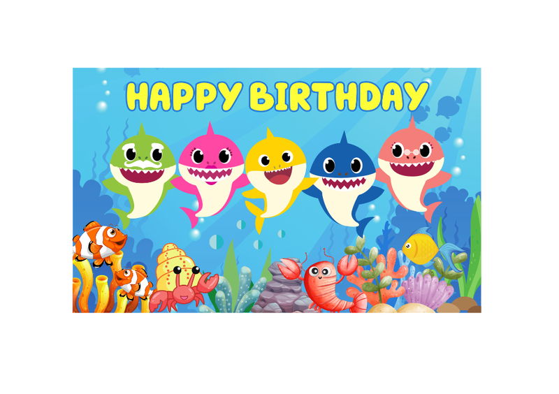 Baby Shark Birthday Banner - PVC Banner