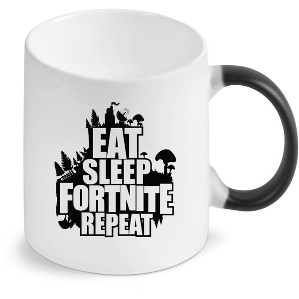 Eat Sleep Fortnite Repeat Magic Colour Changing Gift Coffee Mug