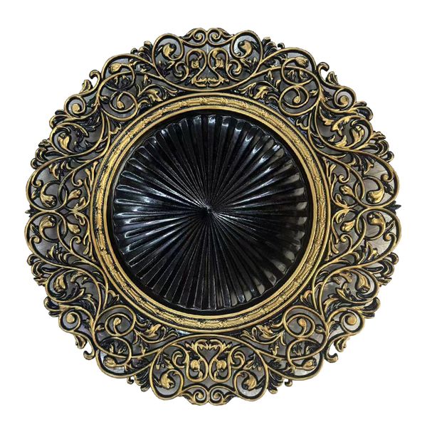 New 25 Pieces Vintage Hollow Edge 33cm Underplate - Black