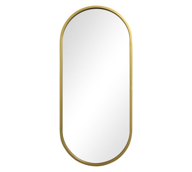Oval Pill Framed Mirror 900 x 400 mm Gold Finish
