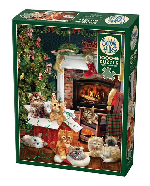 Cobble Hill Christmas Kittens 1000 Piece Puzzle