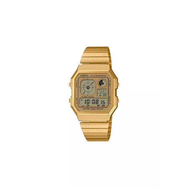 Casio Mens Gold Digital Metal Strap Watch-A130WEG-9ADF