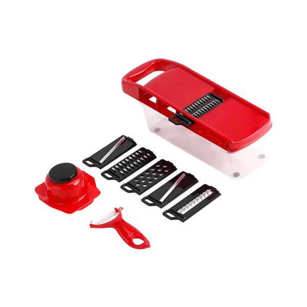 Multi-Functional 6 Interchangeable Blades Veggie Cutter With Container