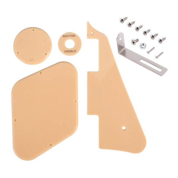 1 Set Cream Pickguard /Bracket/Screws for Lp Style Guitar Replacement