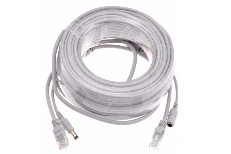 ZATECH RJ45 + DC Ethernet CCTV Cable for IP Cameras - 30 Meter