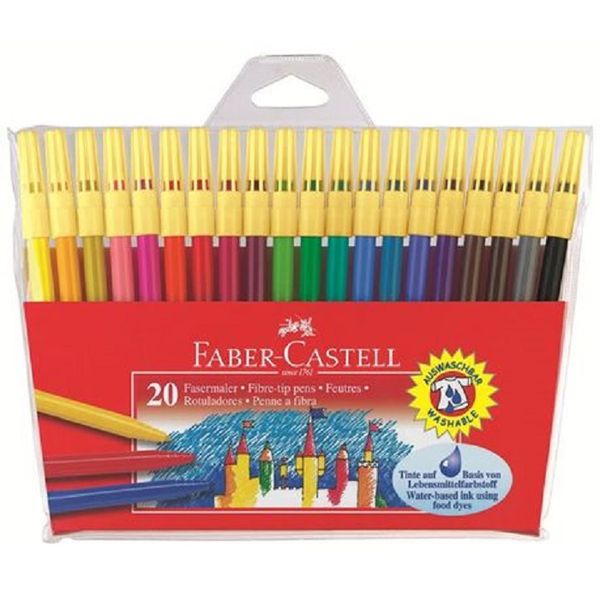 Faber-Castell Fibre Tip Markers (Wallet of 20)