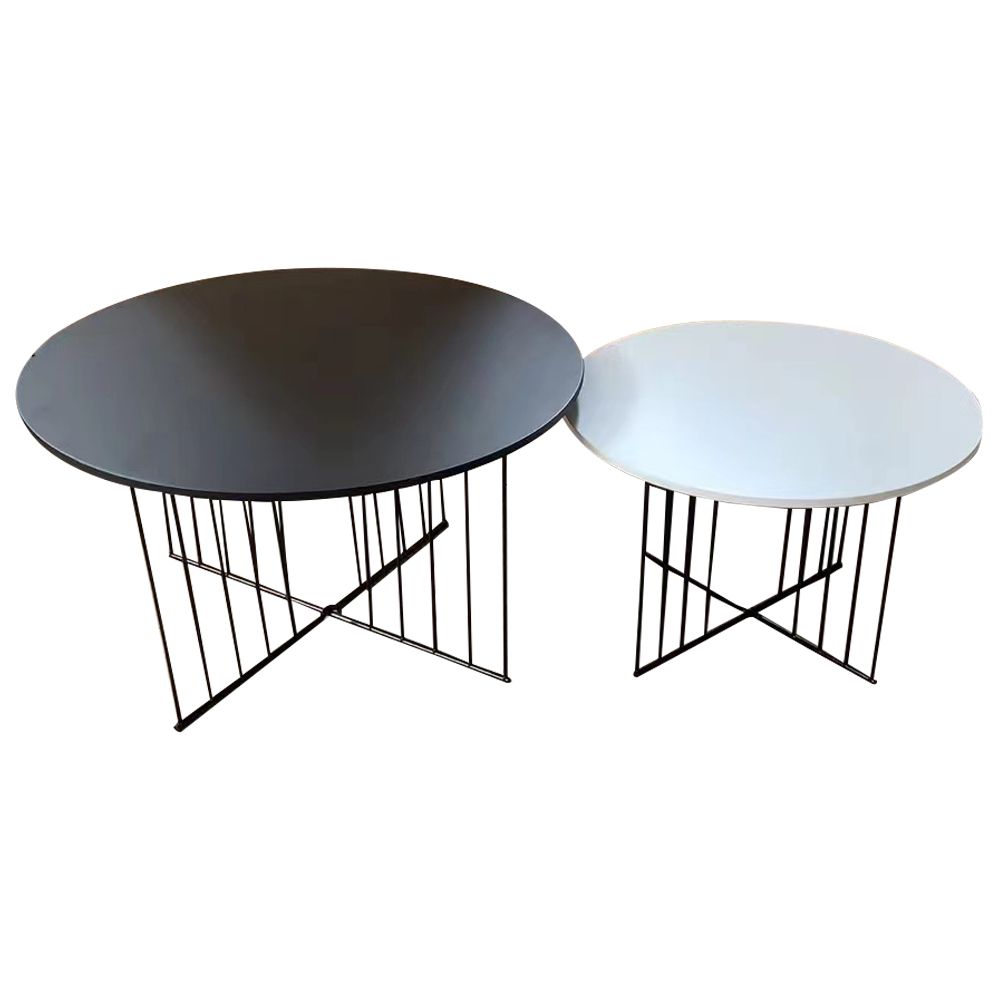 Modern Set of 2 Coffee Tables Black & White Z014 Shop Today. Get it