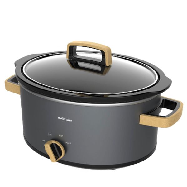 Mellerware Slow Cooker Ceramic Grey 6.5L 270W "Tempo