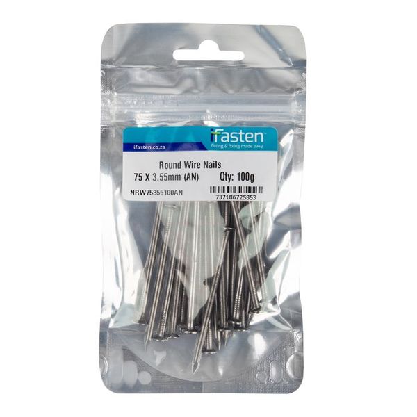 Ifasten Nail Wire Round 75MMx3.55MM100G Pack