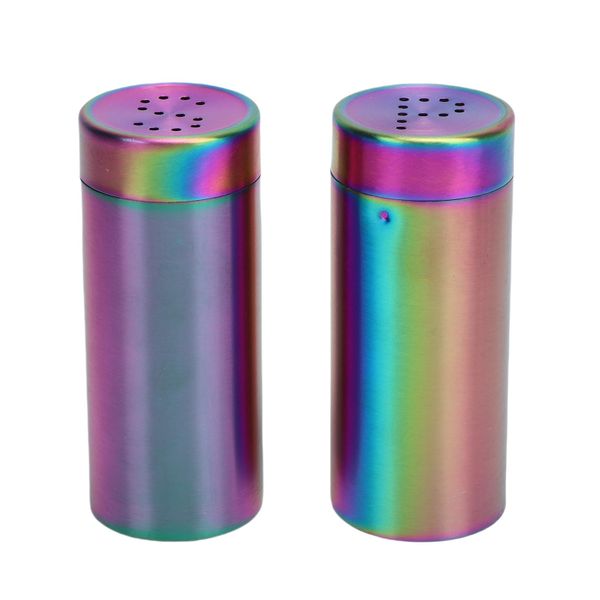 2-pack 3-salt Pepper Bottle, Sealed Metal Salt And Pepper Bottle