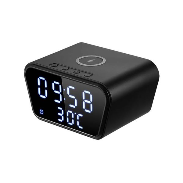 Bedside Wireless Alarm Clock Rechargeable &amp; Phone Wireless Charger - AY-21
