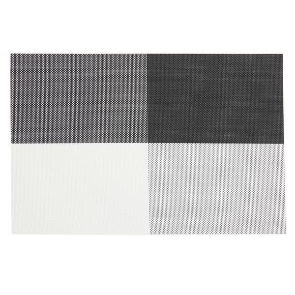 George &amp; Mason - Black Monochrome Colourblock Placemats - Pack of 4