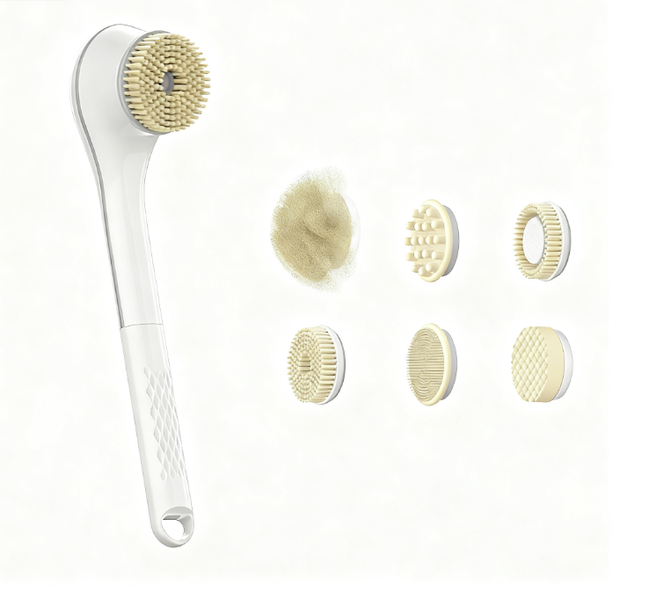 Waterproof Digital - Display Electric Bath Brush With Touch Switch