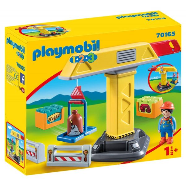 Playmobil 1.2.3 Construction Crane 70165 - 1,5+ Years