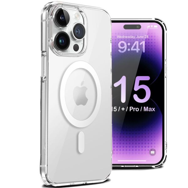 Clear MagSafe Magnetic Back Cover For iPhone 15 Plus