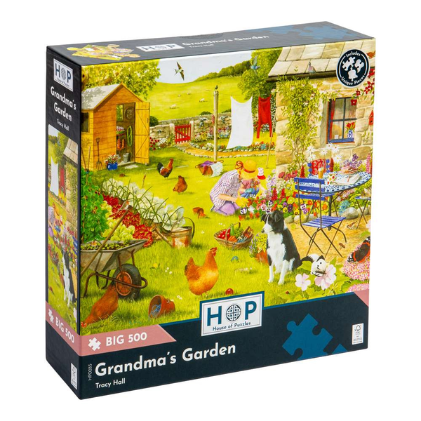 House of Puzzles - Grandma's Garden - XL Pieces - 500 Piece Jigsaw Puzzle
