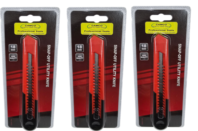 Camco (Pack of 3) Utility Knife 18mm (Snap-Off Blade)