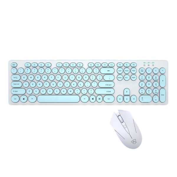 Wireless Punk Mechanical Feel Keyboard And Mouse Set