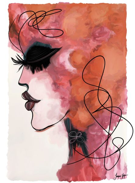 Femme en Lumière Abstract Original Art Print: A0 (1189 x 841)