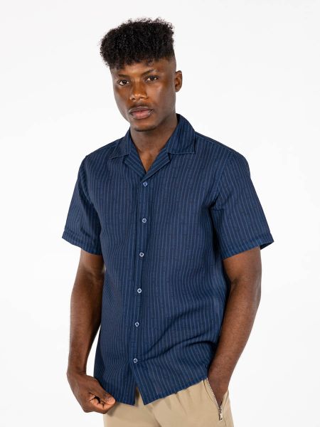 Lee Cooper Men's SS Button Shirts: Banele Navy