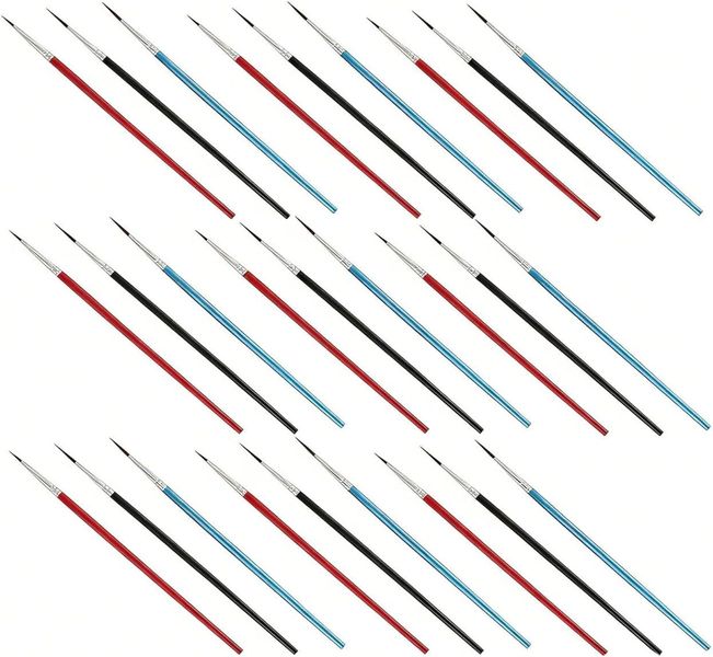 30 Pcs Miniature Painting Brush Fine Detailing for Oil Watercolor